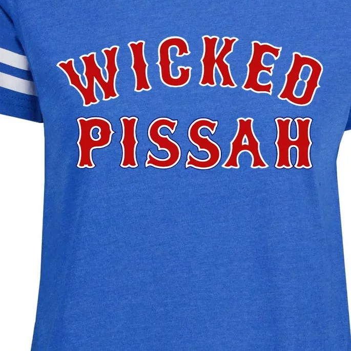 Wicked Pissah Funny Pisser Boston New England Southie Gift Enza Ladies Jersey Football T-Shirt