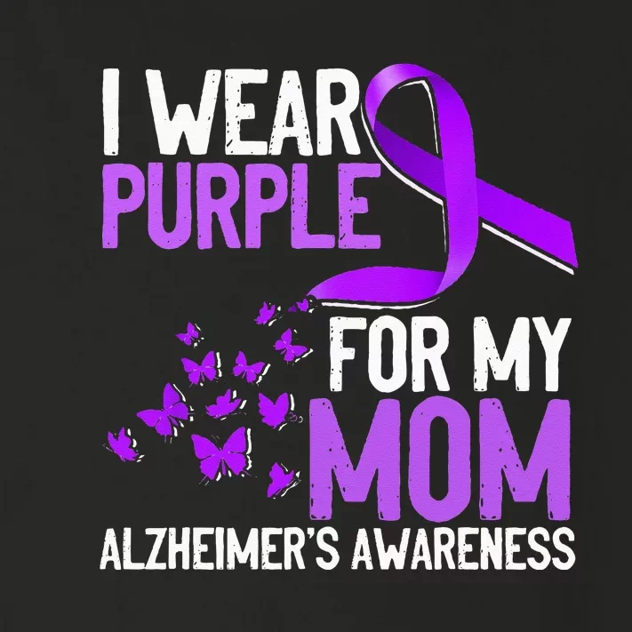 Wear Purple For My Mom Alzheimer´s Awareness Toddler Long Sleeve Shirt