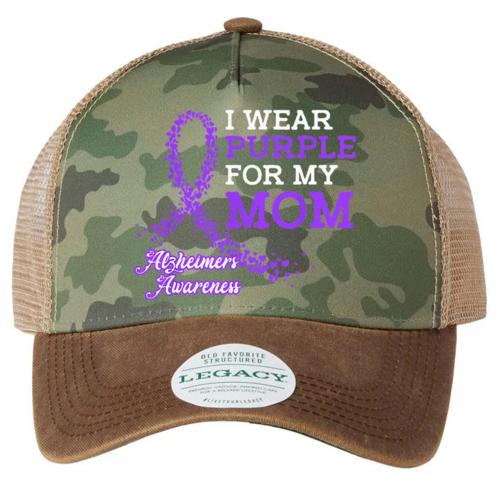 Wear Purple For My Mom Alzheimers Awareness Band Legacy Tie Dye Trucker Hat