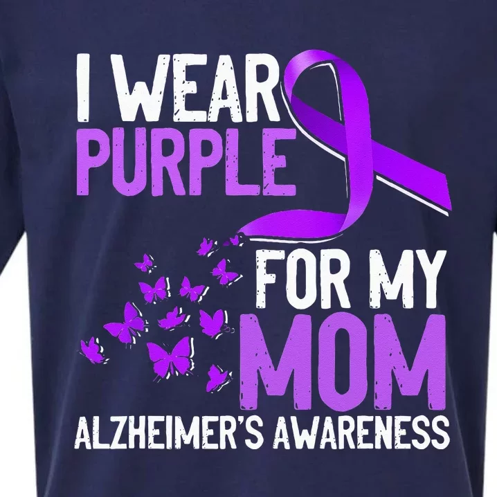 Wear Purple For My Mom Alzheimer´s Awareness Sueded Cloud Jersey T-Shirt