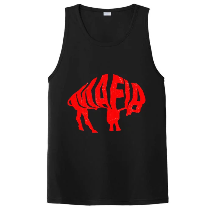 Wny Pride Faded Red Buffalo Performance Tank