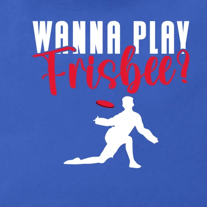 Wanna Play Frisbee Great Gift Zip Tote Bag