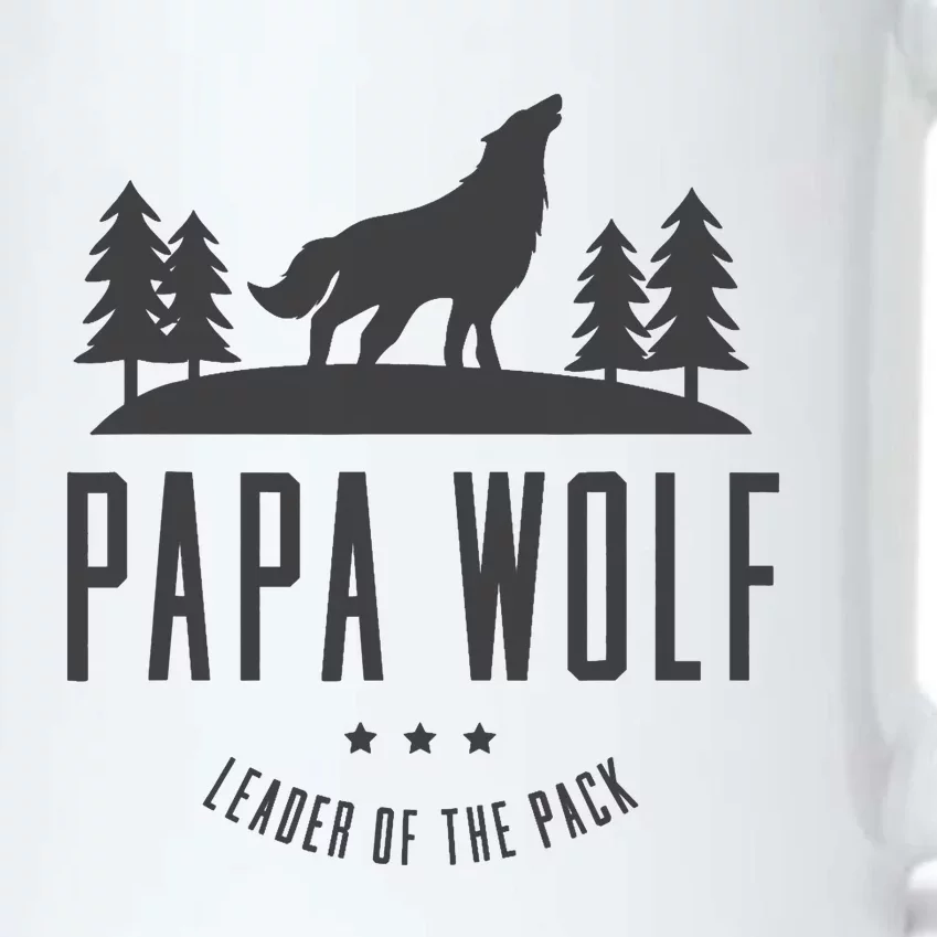 Wolf Pack Family - Dad Papa Wolf Black Color Changing Mug