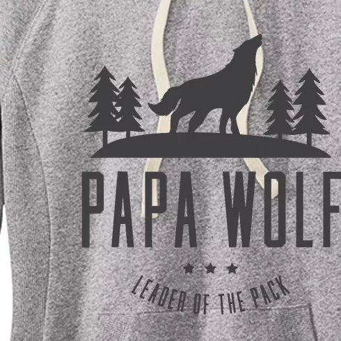 Wolf Pack Family - Dad Papa Wolf Women's Fleece Hoodie