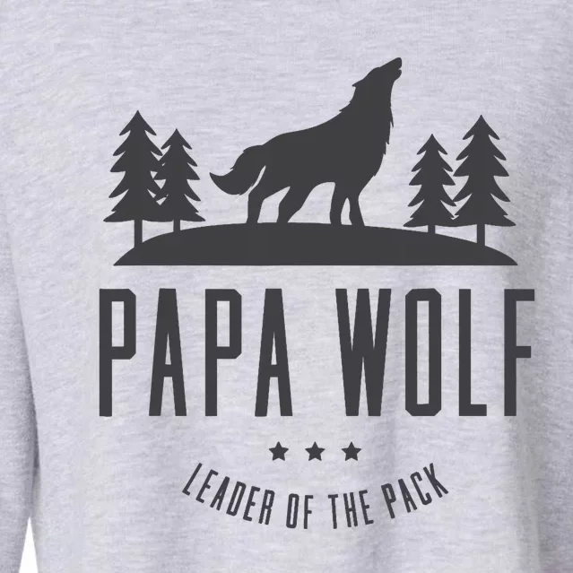 Wolf Pack Family - Dad Papa Wolf Cropped Pullover Crew