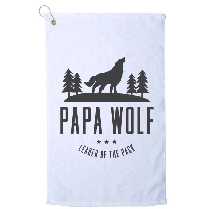 Wolf Pack Family - Dad Papa Wolf Platinum Collection Golf Towel