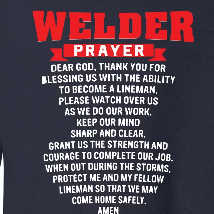 Welder Prayer Funny Christian Welding Grandpa Dad Husband Toddler Sweatshirt