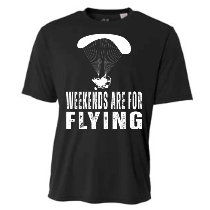 Weekends Ppc Flying Powered Parachute Cooling Performance Crew T-Shirt