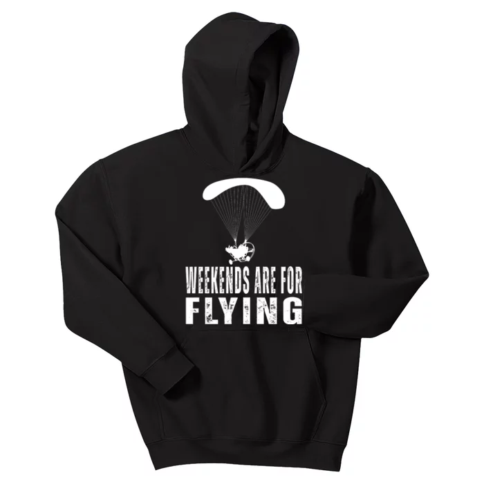 Weekends Ppc Flying Powered Parachute Kids Hoodie