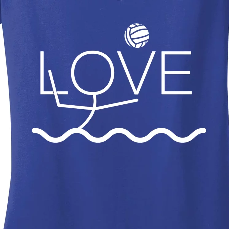 Water Polo Funny Gift Love Pool Sport Gift Women's V-Neck T-Shirt