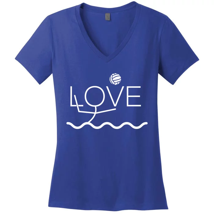 Water Polo Funny Gift Love Pool Sport Gift Women's V-Neck T-Shirt