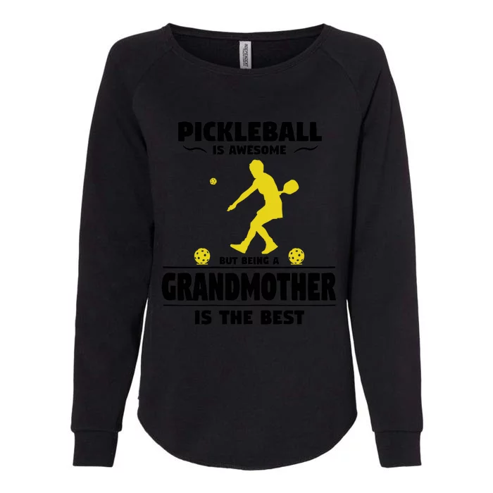 Wo Pickleball For Proud Grandmothers Grandma Pickleball Womens California Wash Sweatshirt