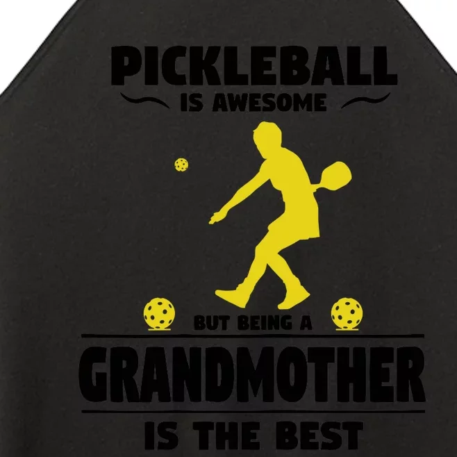 Wo Pickleball For Proud Grandmothers Grandma Pickleball Women’s Perfect Tri Rocker Tank