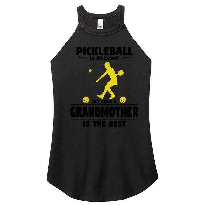 Wo Pickleball For Proud Grandmothers Grandma Pickleball Women’s Perfect Tri Rocker Tank