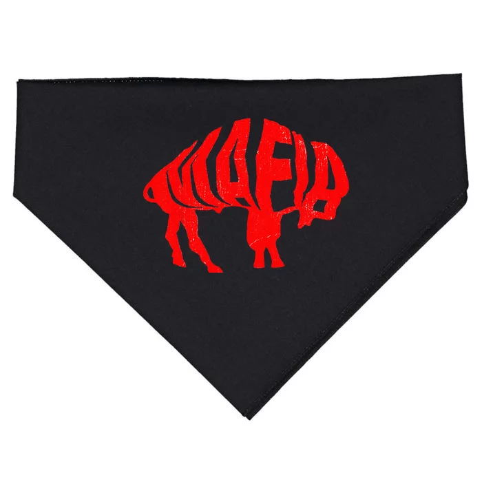 WNY Pride Faded Red Buffalo USA-Made Doggie Bandana