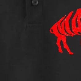 WNY Pride Faded Red Buffalo Dry Zone Grid Performance Polo