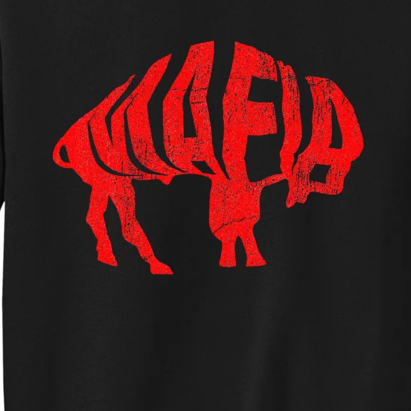 Wny Pride Faded Red Buffalo Tall Sweatshirt