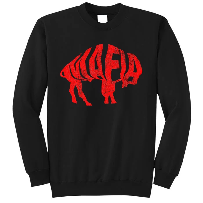 Wny Pride Faded Red Buffalo Tall Sweatshirt