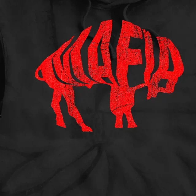 Wny Pride Faded Red Buffalo Tie Dye Hoodie