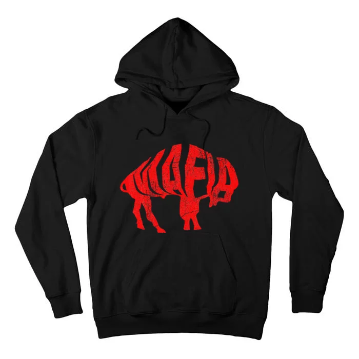 Wny Pride Faded Red Buffalo Tall Hoodie