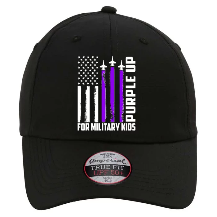 Wear Purple For Military Family Kids USA Flag The Original Performance Cap