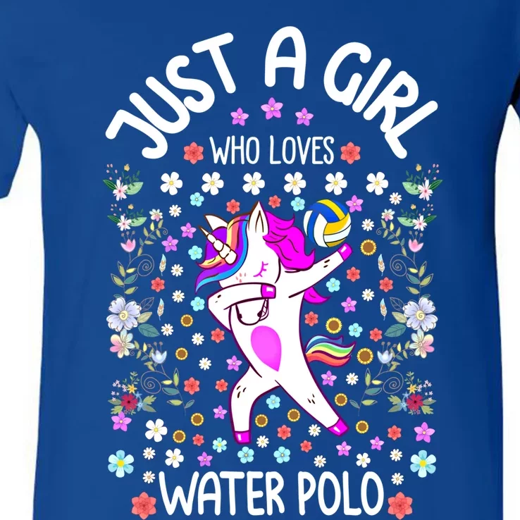 Water Polo Gift Just A Who Loves Water Polo Gift V-Neck T-Shirt