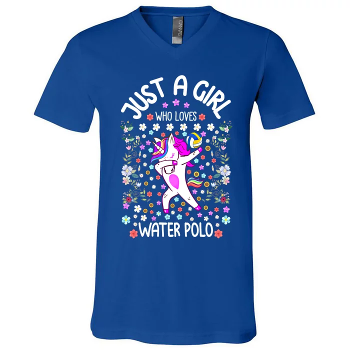 Water Polo Gift Just A Who Loves Water Polo Gift V-Neck T-Shirt