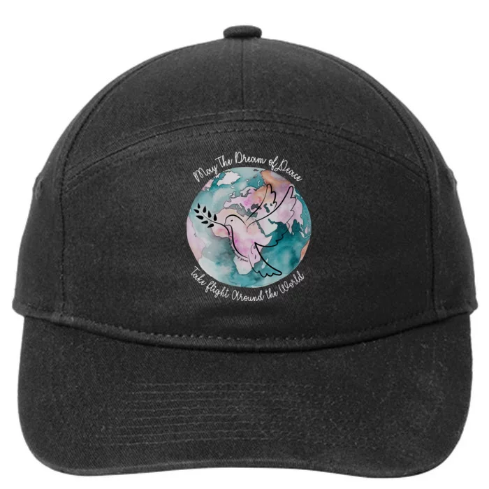 World Peace Gift Peace And Love Dove May Peace Take Flight 7-Panel Snapback Hat