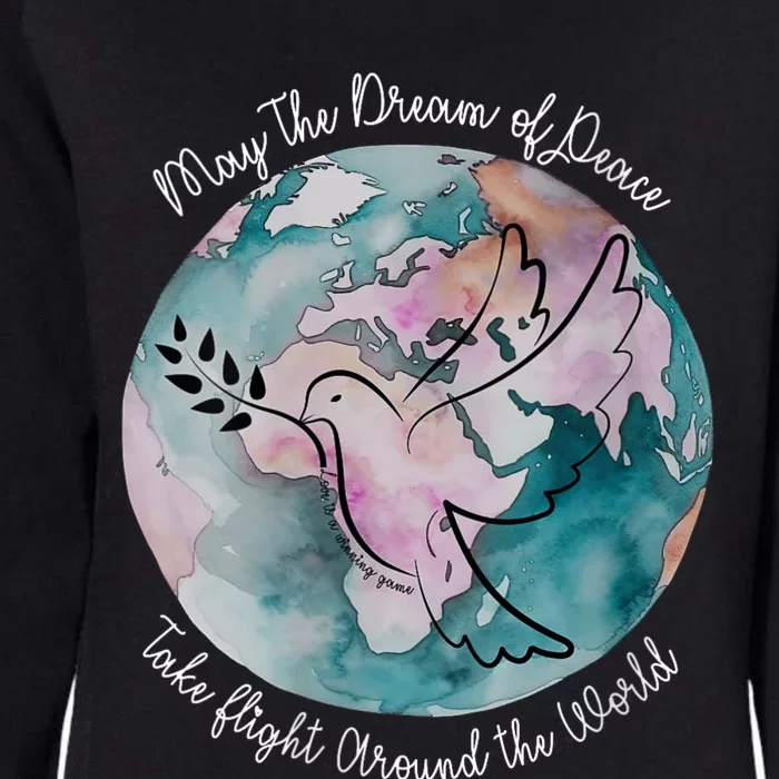 World Peace Gift Peace And Love Dove May Peace Take Flight Womens California Wash Sweatshirt