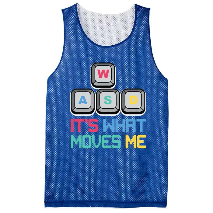 Wasd Pc Gamer Funny Gift Video Gaming Vintage Gift Meaningful Gift Mesh Reversible Basketball Jersey Tank