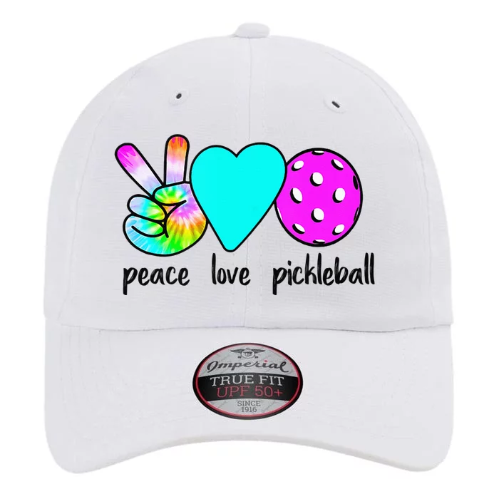 Womans Pickleballer Gift Peace Love Pickleball Tie Dye The Original Performance Cap