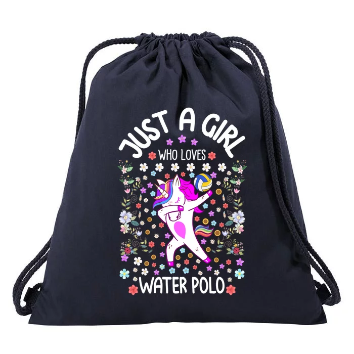 Water Polo Gift Just A Who Loves Water Polo Cool Gift Drawstring Bag