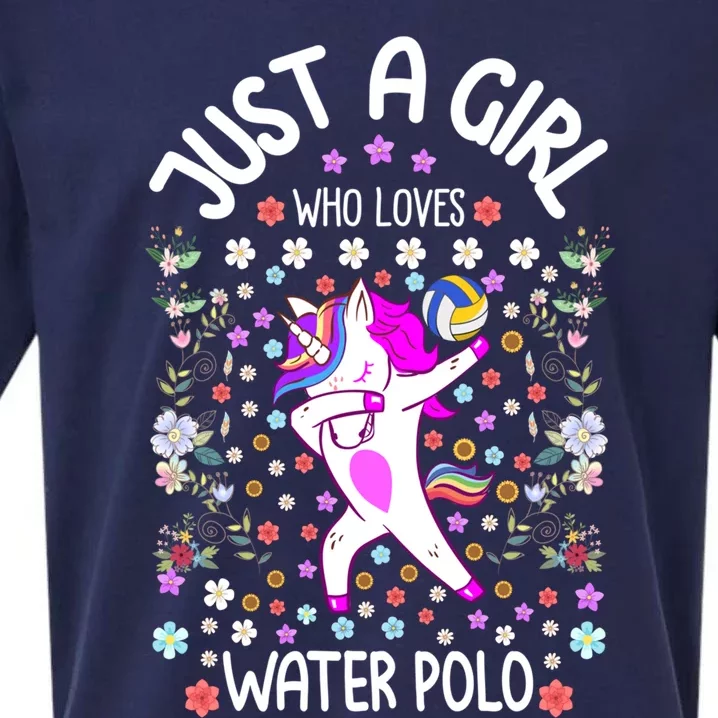 Water Polo Gift Just A Who Loves Water Polo Cool Gift Sueded Cloud Jersey T-Shirt