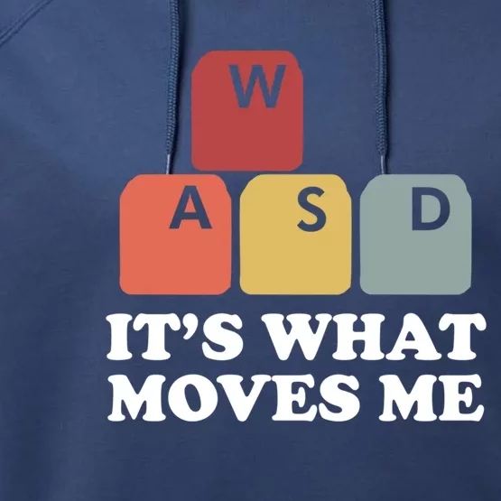 Wasd Pc Gamer Video Gaming Its What Moves Me Great Gift Performance Fleece Hoodie