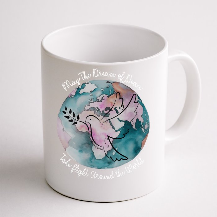 World Peace Gift Peace And Love Dove May Peace Take Flight Front & Back Coffee Mug