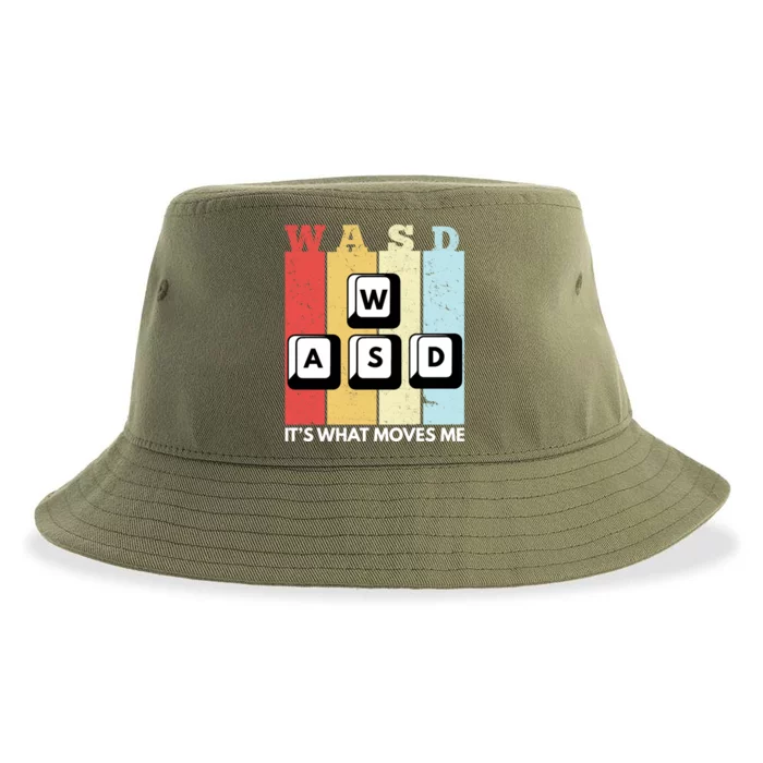 Wasd Pc Gamer Pc Master Race Retro Video Game Wasd Cute Gift Sustainable Bucket Hat