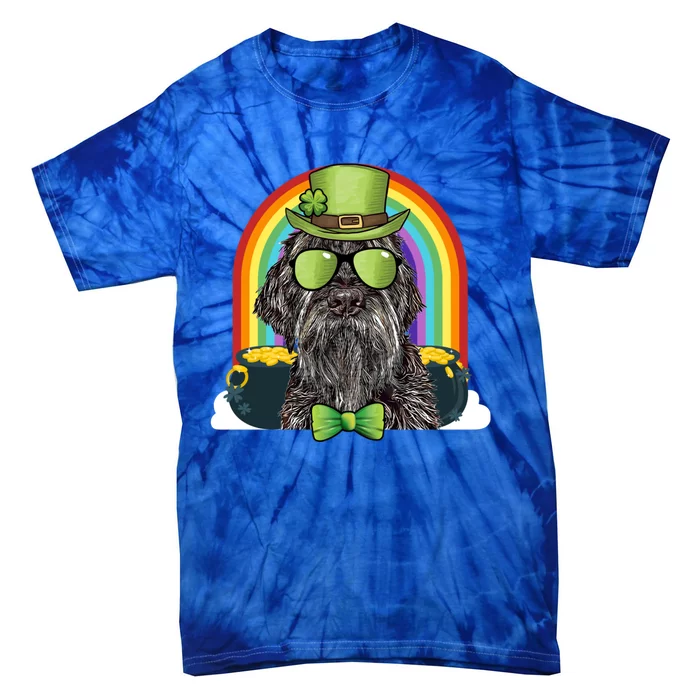 Wirehaired Pointing Griffon Dog Funny St Patricks Day Gift Tie-Dye T-Shirt