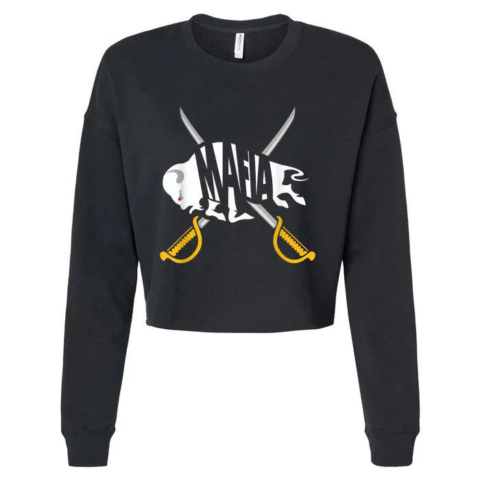 W+N+Y Pride - Gray White Yellow Buffalo Shirt Cropped Pullover Crew