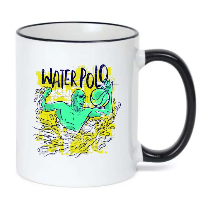 Water Polo Grunge Black Color Changing Mug