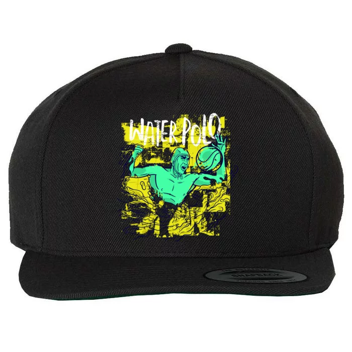 Water Polo Grunge Wool Snapback Cap