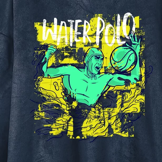 Water Polo Grunge Hooded Wearable Blanket