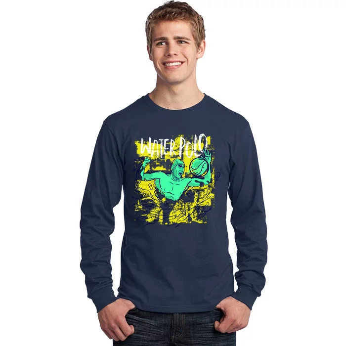 Water Polo Grunge Tall Long Sleeve T-Shirt