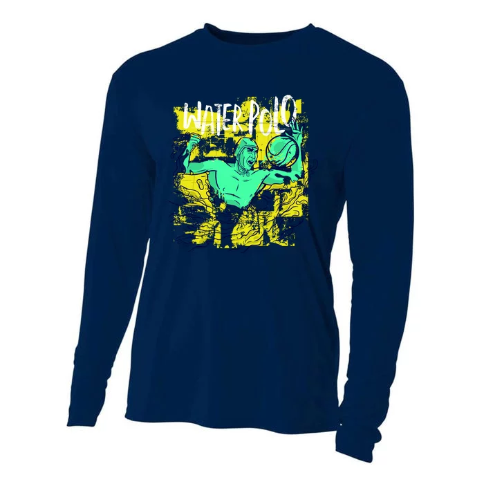 Water Polo Grunge Cooling Performance Long Sleeve Crew