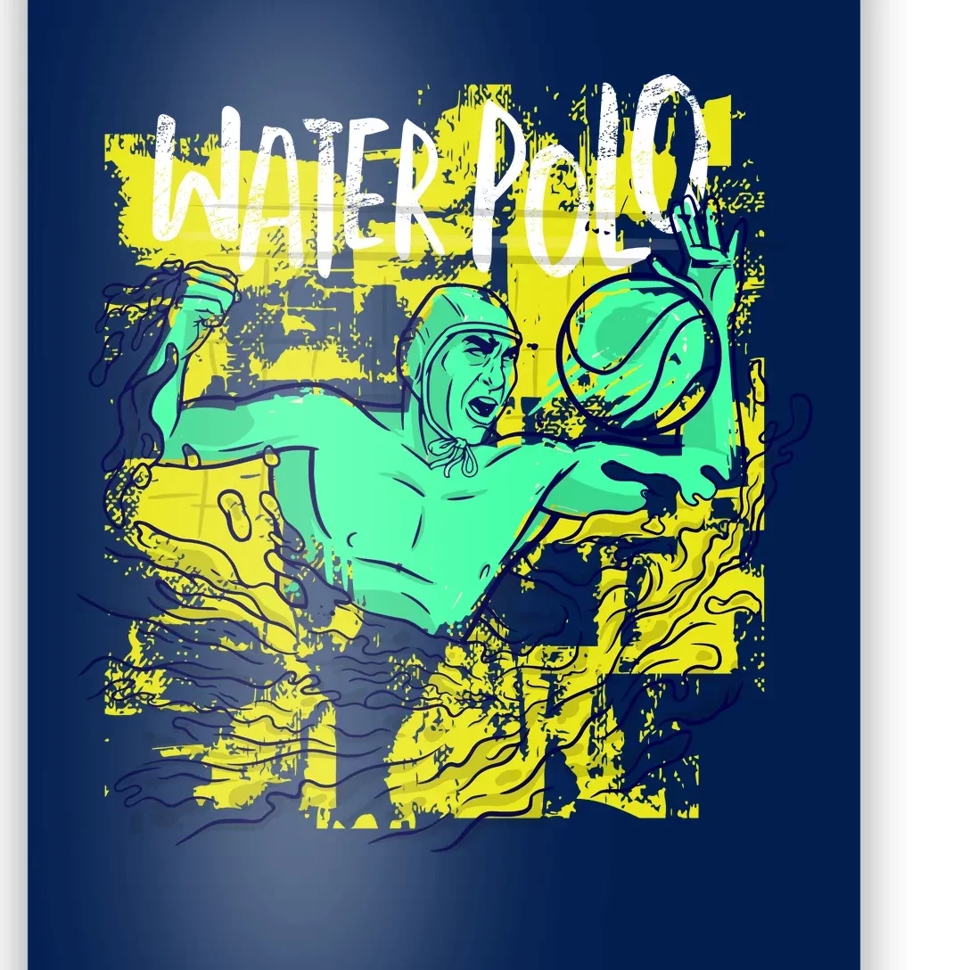 Water Polo Grunge Poster