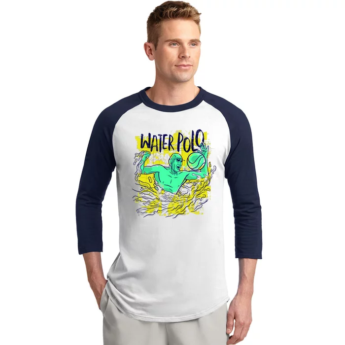 Water Polo Grunge Baseball Sleeve Shirt