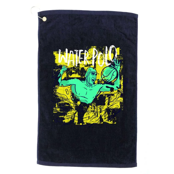 Water Polo Grunge Platinum Collection Golf Towel