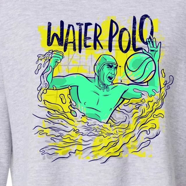 Water Polo Grunge Cropped Pullover Crew