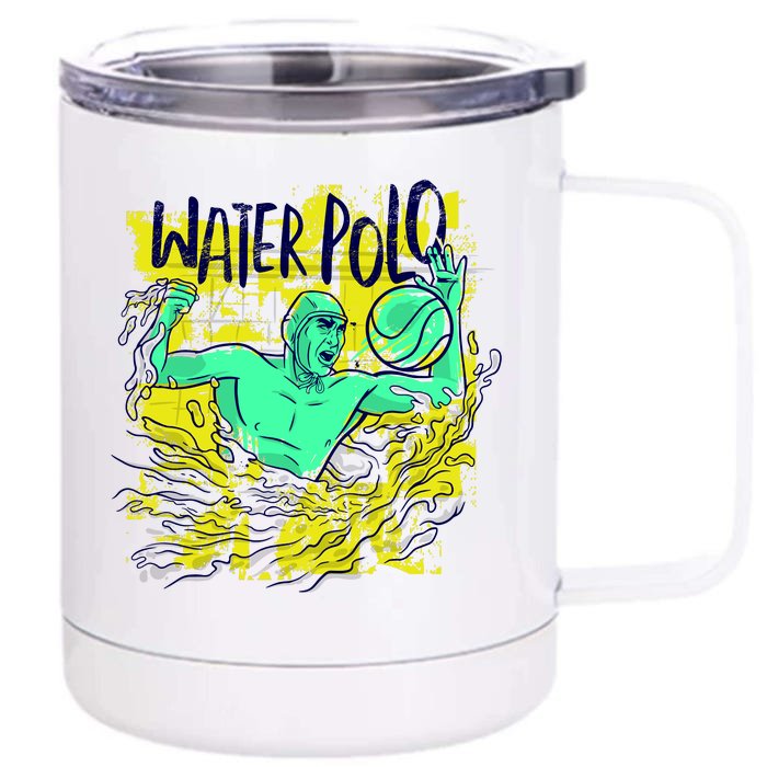 Water Polo Grunge Front & Back 12oz Stainless Steel Tumbler Cup