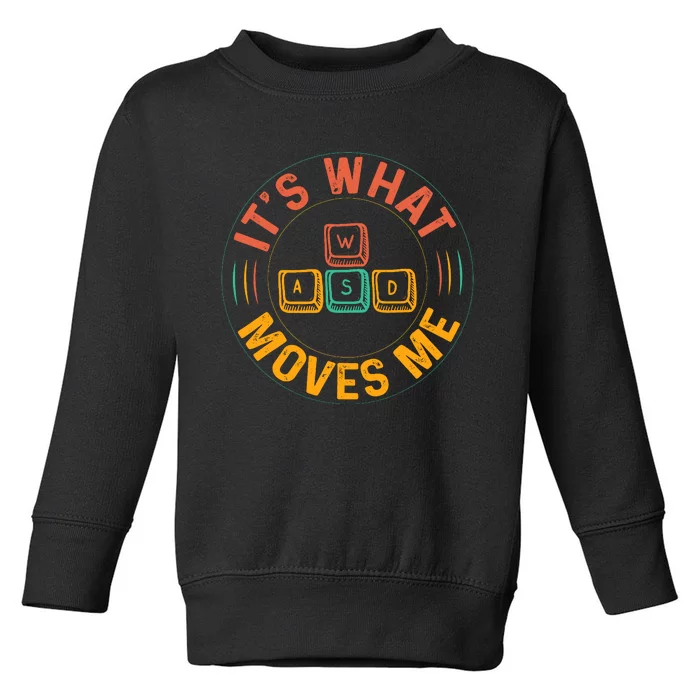 Wasd Pc Gamer Gifts Video Gaming Boy Vintage Gift Wo Toddler Sweatshirt