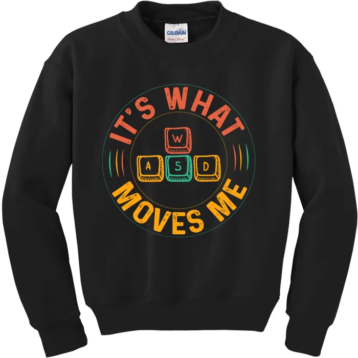 Wasd Pc Gamer Gifts Video Gaming Boy Vintage Gift Wo Kids Sweatshirt